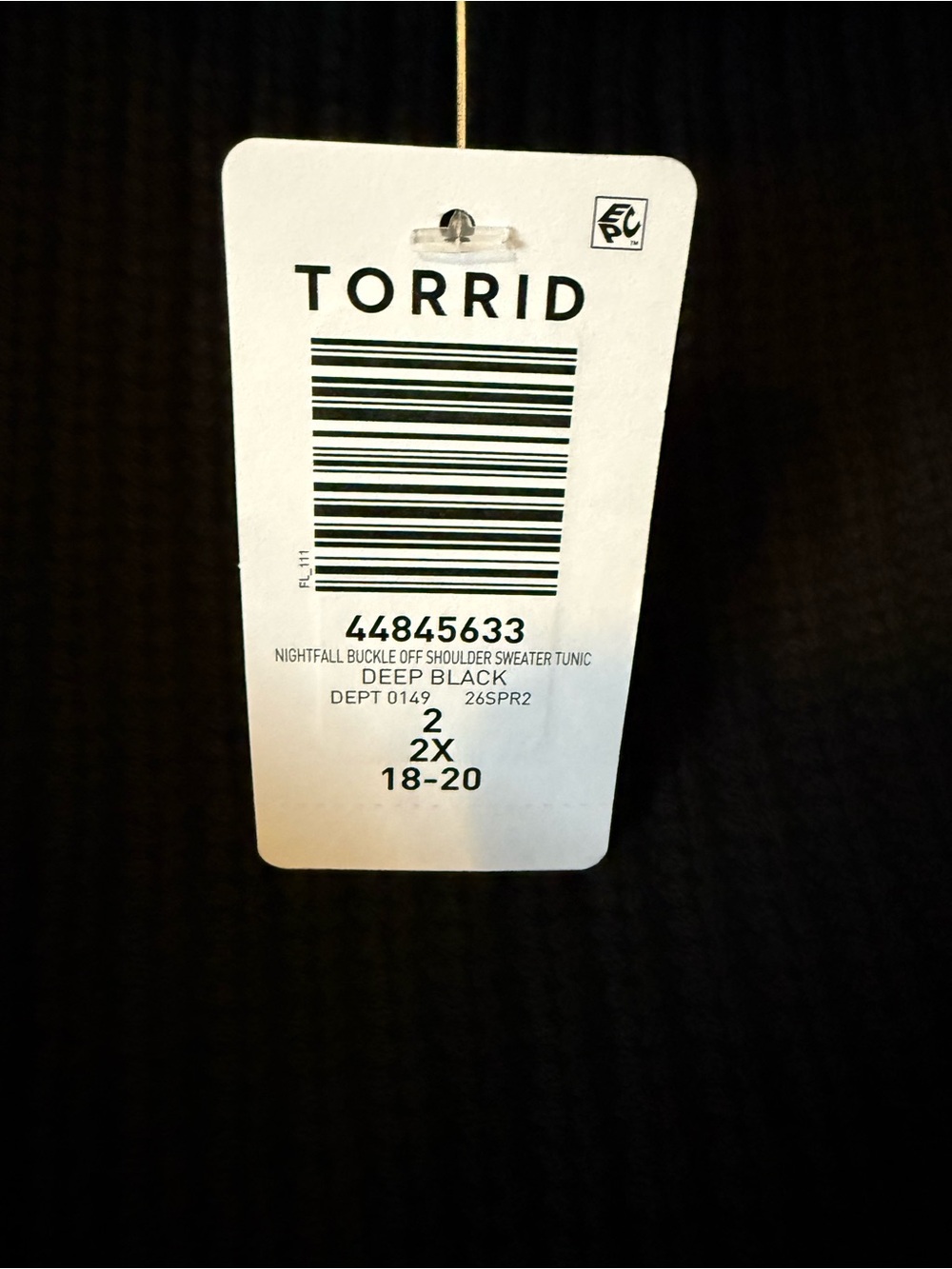 torrid Nightfall Buckle Strap Off-Shoulder Sweater - Picture 4 of 4
